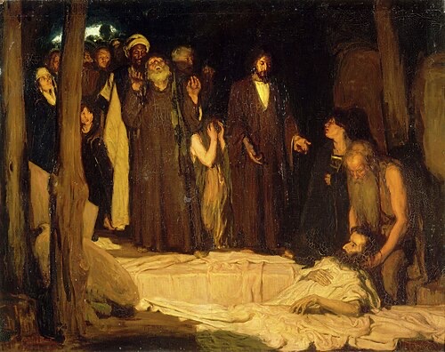 Sermon on Raising of Lazarus with Original Paintings